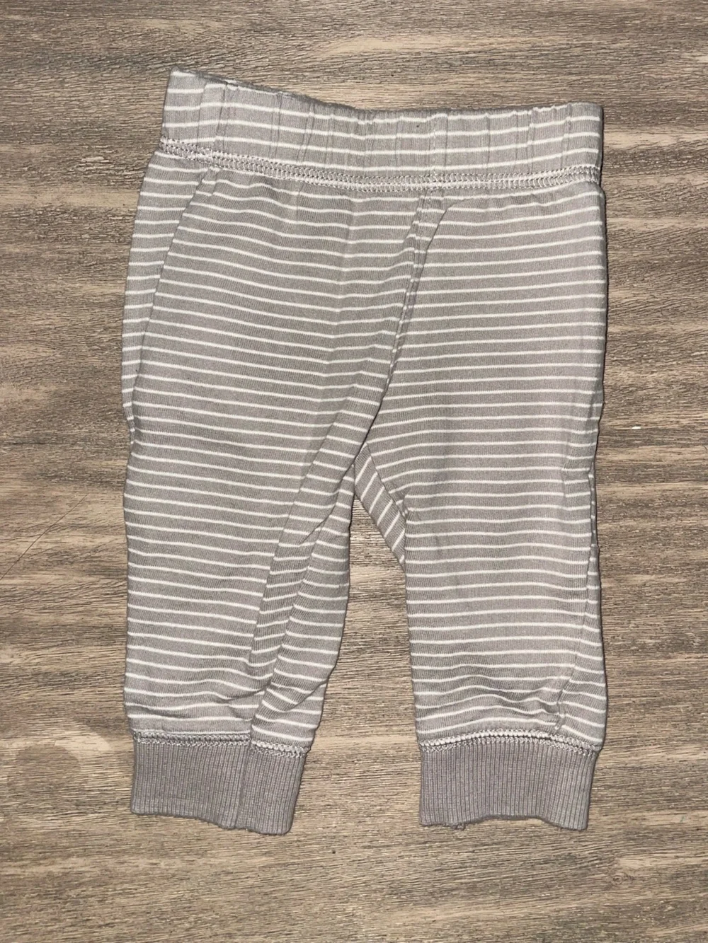 Carter's Gray Sherpa Hooded Vest with Striped Leggings Set